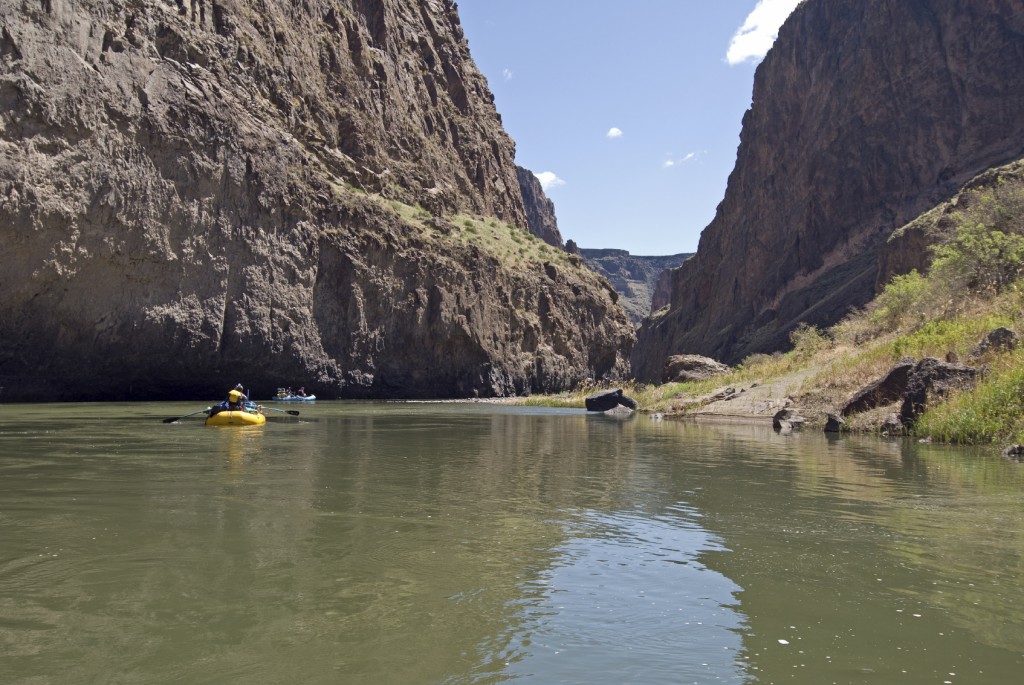 rafters on the Lower Owyhee river in Oregon rafters on the Lower Owyhee river in Oregon